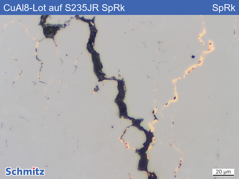 CuAl8-Lot auf S235JR, flüssigmetallinduzierte Spannungsrisskorrosion - 22