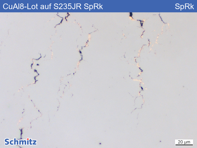 CuAl8-Lot auf S235JR, flüssigmetallinduzierte Spannungsrisskorrosion - 23