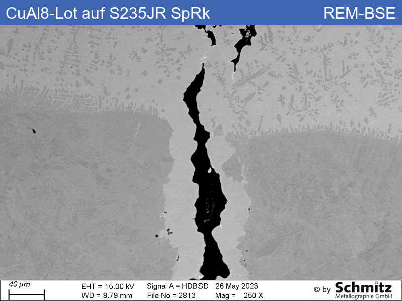 CuAl8-Lot auf S235JR, flüssigmetallinduzierte Spannungsrisskorrosion - 26