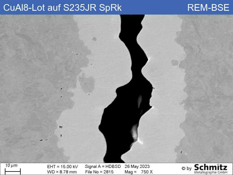 CuAl8-Lot auf S235JR, flüssigmetallinduzierte Spannungsrisskorrosion - 28